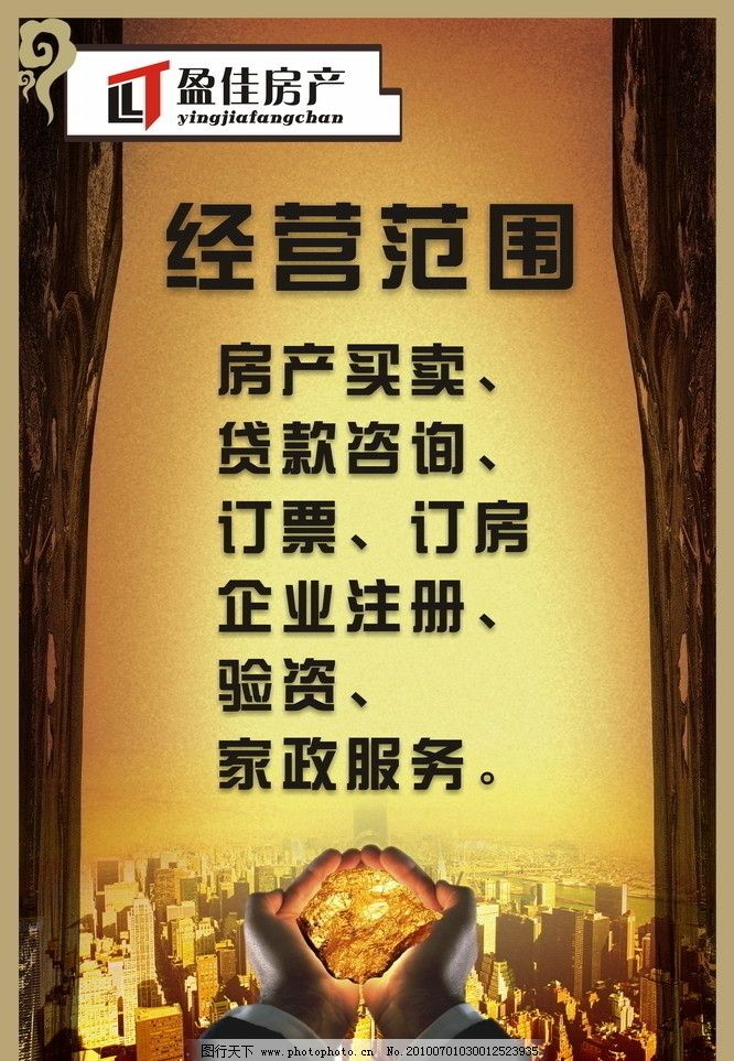 注册房产中介经营范围是哪些项目