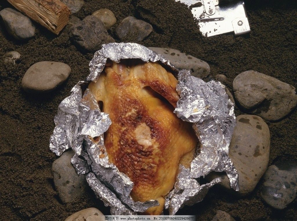 锡纸烤鸡图片