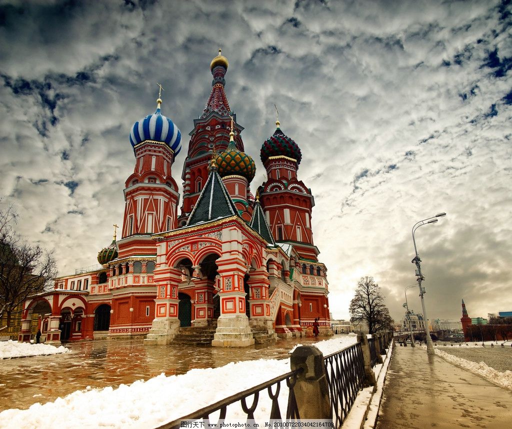莫斯科红场雪景图片