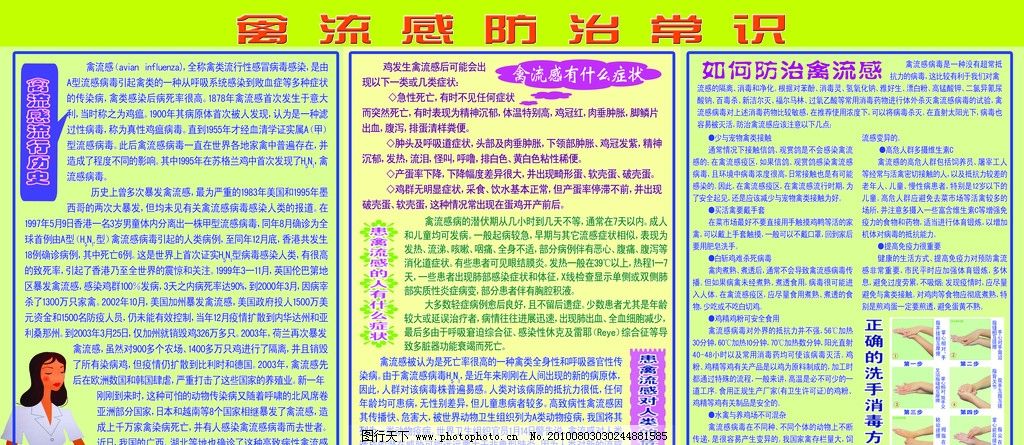 禽流感防治常识展板图片,医生 消毒流程 医院展