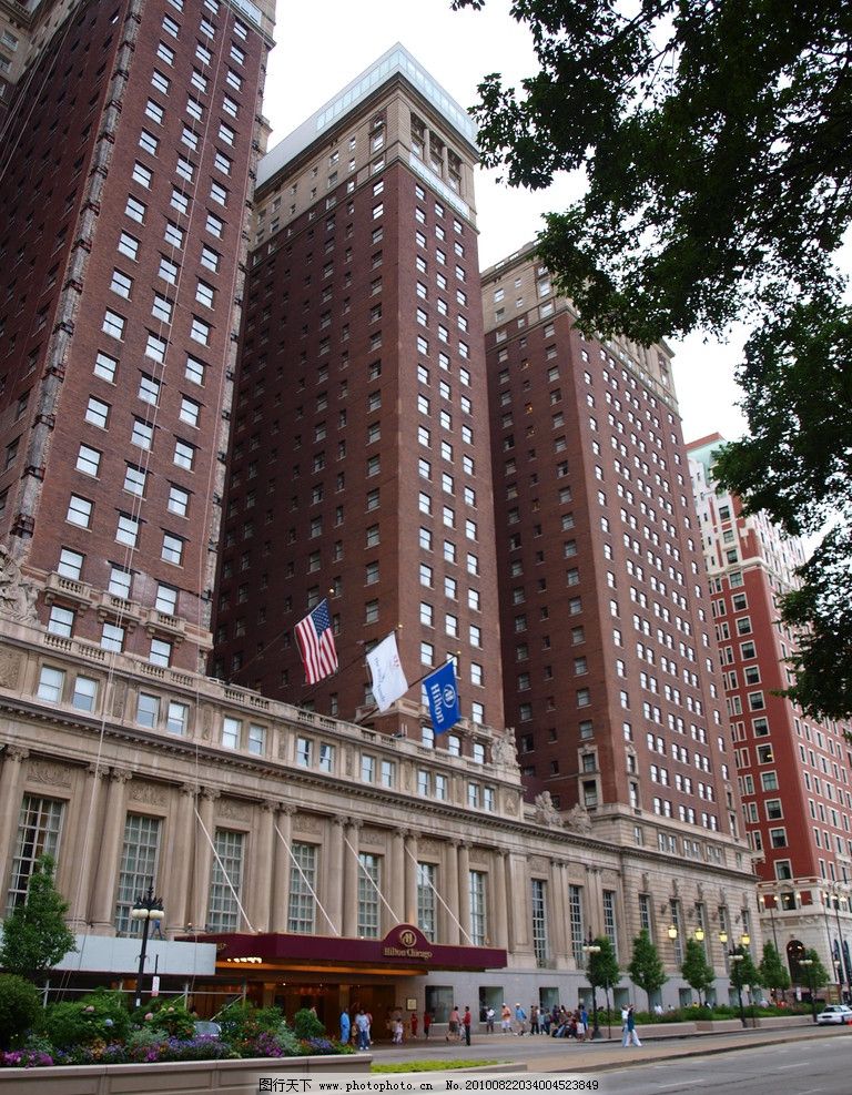 芝加哥 希尔顿酒店图片,四星级酒店 公寓楼建筑