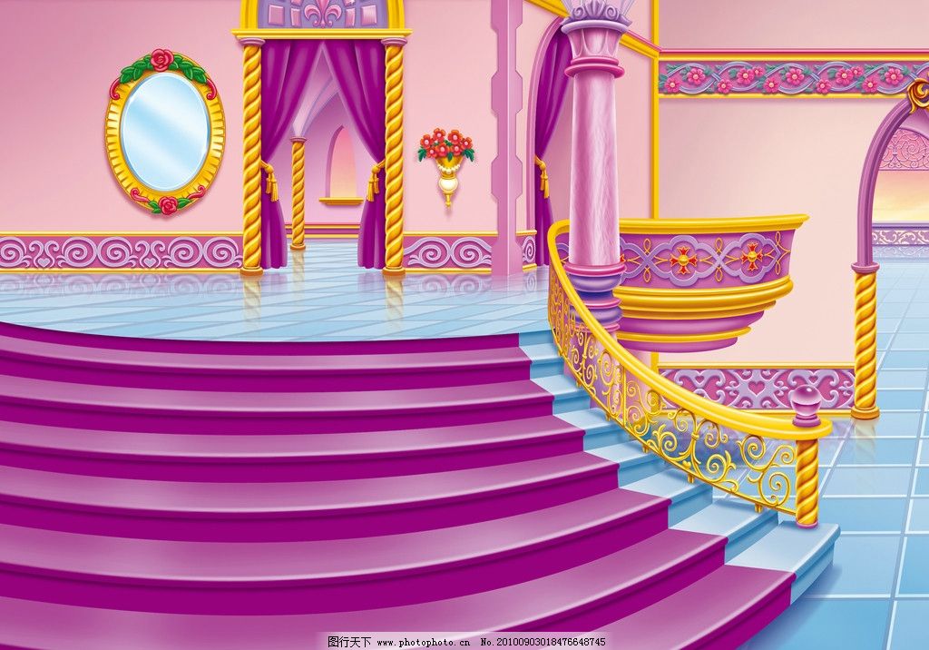 公主城堡 华丽宫殿图片_风景漫画_动漫卡通_图