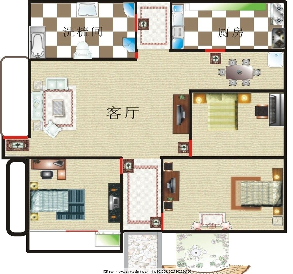 CAD建筑设计-整栋楼立体图_浩辰CAD官网